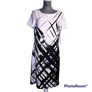 NWT Musette Black White Shift Dress, Size 12